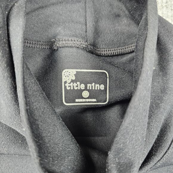 Title Nine Dress Womens Medium Black Long Sleeve Mock Neck Button Cuff Stretch - Picture 4 of 6